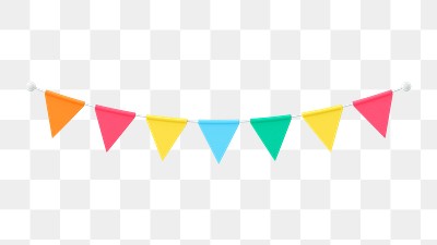 Party flags sticker png, 3d | Premium PNG - rawpixel