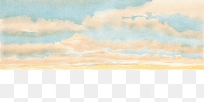 Cloudy sky png nature border sticker, transparent background.  Remixed by rawpixel.