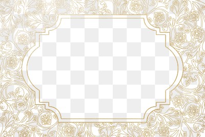 Gold flower patterned png frame, | Premium PNG - rawpixel