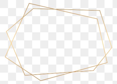 Hexagonal gold frame png geometric | Premium PNG - rawpixel