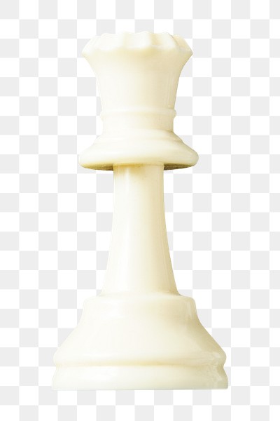 Png queen chess piece, isolated object, transparent background