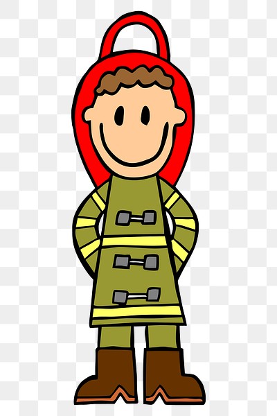 PNG Fireman, clipart, transparent background