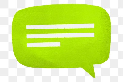 Green speech bubble png, transparent background