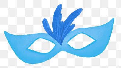 Blue masquerade mask png, transparent | Premium PNG - rawpixel
