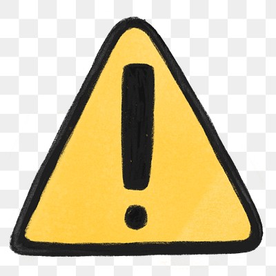 Warning sign png, aesthetic illustration, | Premium PNG - rawpixel