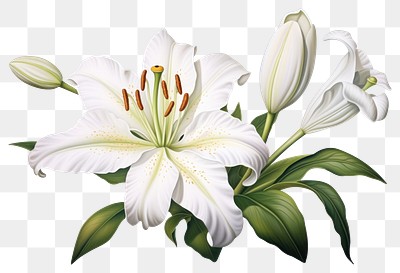 PNG Flower plant white lily | Premium PNG - rawpixel