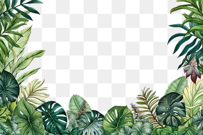 PNG Tropical leaves border outdoors | Premium PNG - rawpixel