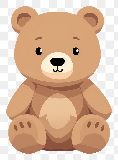 PNG Teddy bear mammal toy representation. 