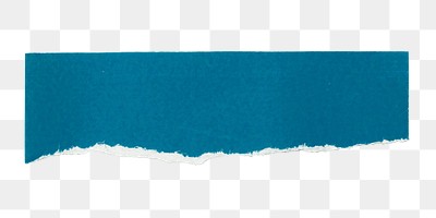 Blue ripped paper png sticker, transparent background