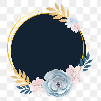 Round paper craft flower wreath, Premium PSD - rawpixel