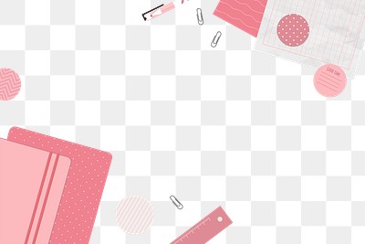 Math Stationery PNG Transparent, Pink Cute Math Stationery