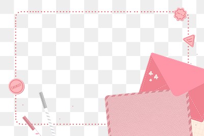 Stationery png frame, transparent background