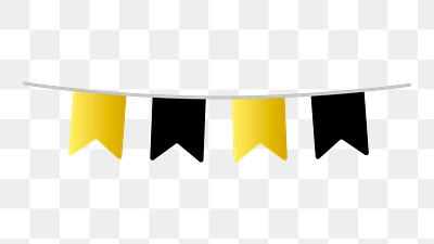 Png flag party bunting illustration, transparent background