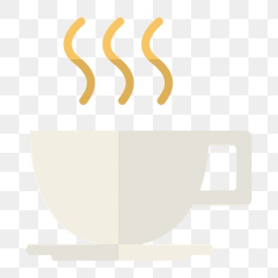 Coffee cup icon. Vector illustration on isolated transparent