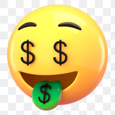 Money-eyes 3d Emoticon Png Sticker, 