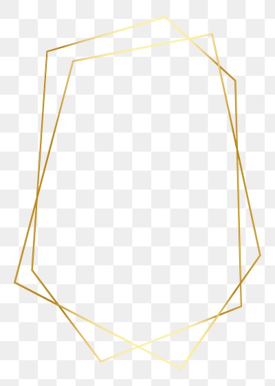 Hexagonal gold frame png geometric | Premium PNG - rawpixel