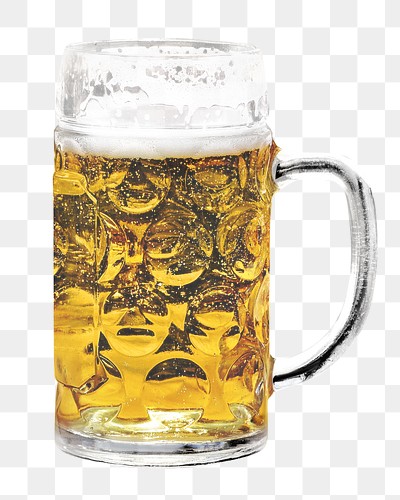 Beer glass png, transparent background