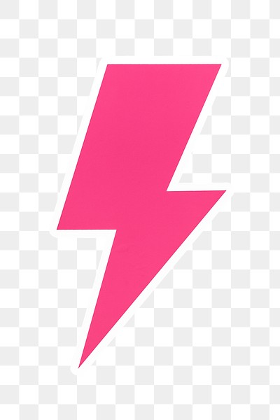 Pink bolt of lightning icon