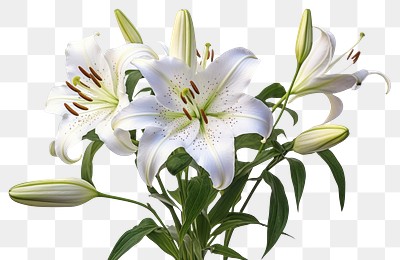 PNG Blooming lily blossom flower plant. 