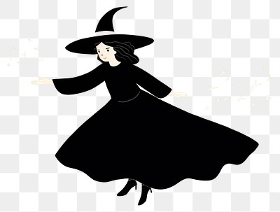 PNG Witch cartoon black adult. 