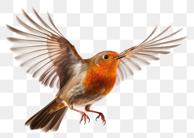 PNG Robin bird animal flying. 