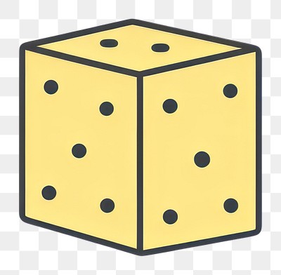 PNG Yellow dice icon illustration