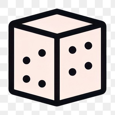 PNG Minimalist dice icon illustration