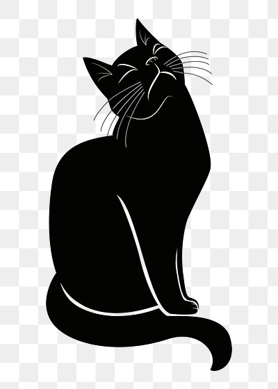 Black cat png sticker animal | Free PNG - rawpixel