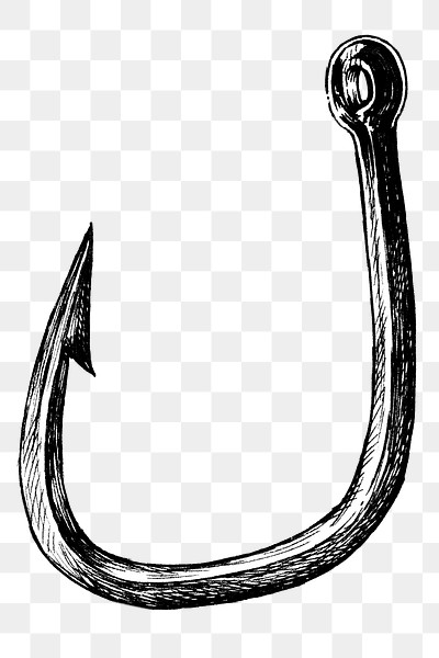 Hand drawn fish hook isolated, premium image by rawpixel.com