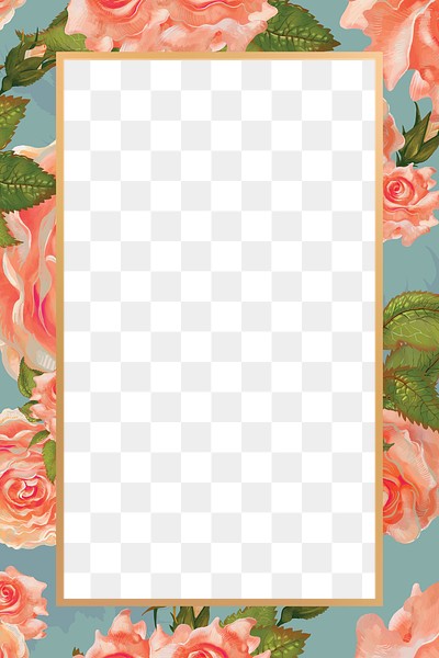 Gold rectangle garden rose flower | Free PNG - rawpixel