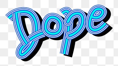 Retro blue shades Dope png sticker illustration