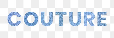 Png Couture glittery blue word typography