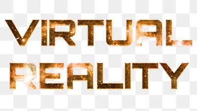 VIRTUAL REALITY word png typography galaxy effect text