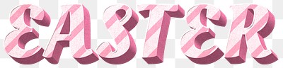 Png easter word pink striped font typography