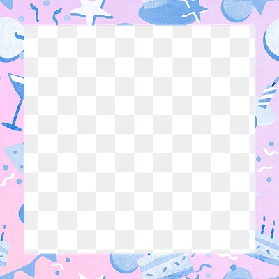 Frame png birthday party pattern