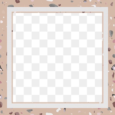 Png brown terrazzo frame transparent | Free PNG - rawpixel