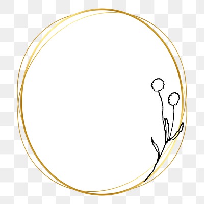 Png frame in gold round | Premium PNG - rawpixel