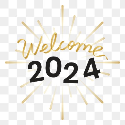 Welcome 2024 Png Happy New | Free PNG Sticker - Rawpixel