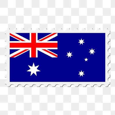 Australia flag clipart postage stamp Free Vector rawpixel