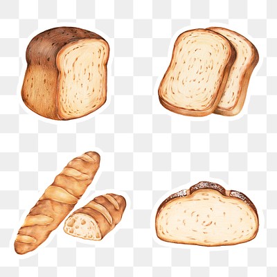 Breads freshly baked png illustration | Premium PNG - rawpixel