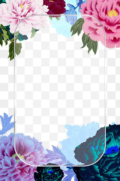 Aesthetic floral png frame, colorful | Premium PNG - rawpixel