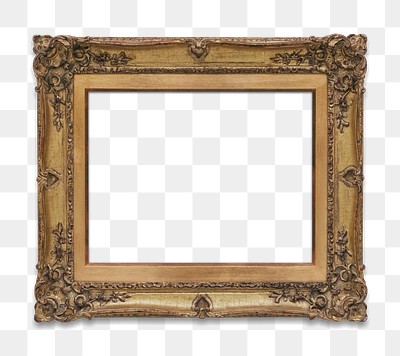 Vintage rectangle gold picture frame | Premium PNG - rawpixel