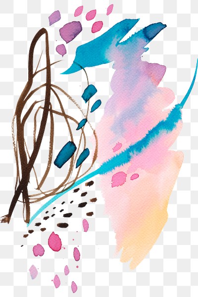 Mixed watercolor brush paint transparent | Premium PNG Sticker - rawpixel