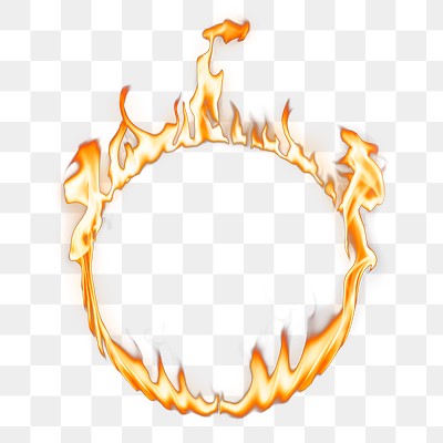 Flame png frame, circle shape, | Premium PNG - rawpixel