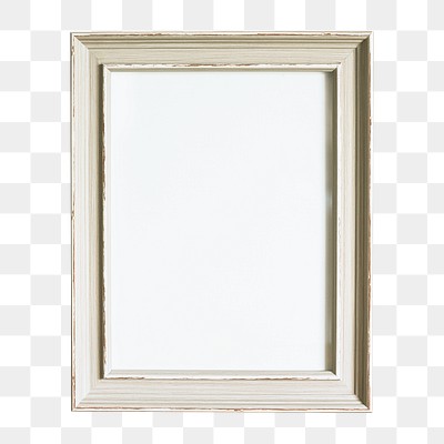 White wooden frame png, design space