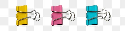 Colorful paper clips design element