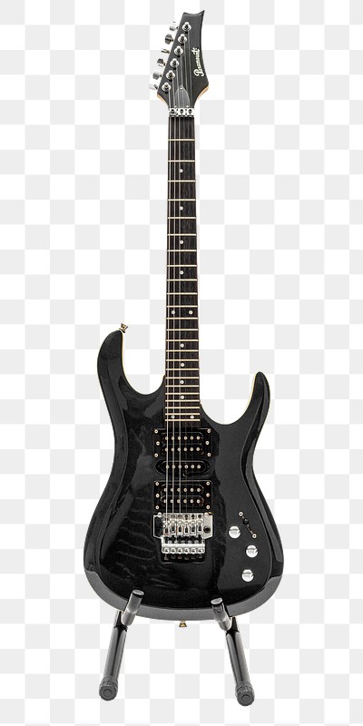 Black Paramount electric guitar black | Premium PNG Sticker - rawpixel