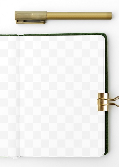 Blank notebook page with stationary design element