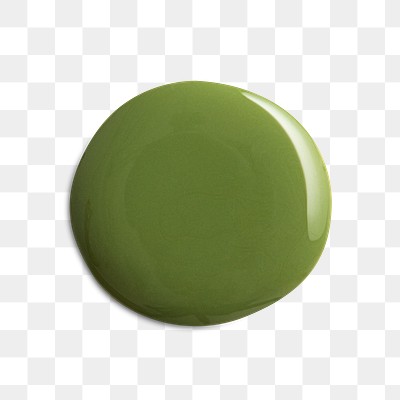 Green paint blob png element