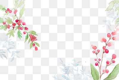 Preppy Christmas Floral Border PNG Files Graphic by BLDGtheBrand